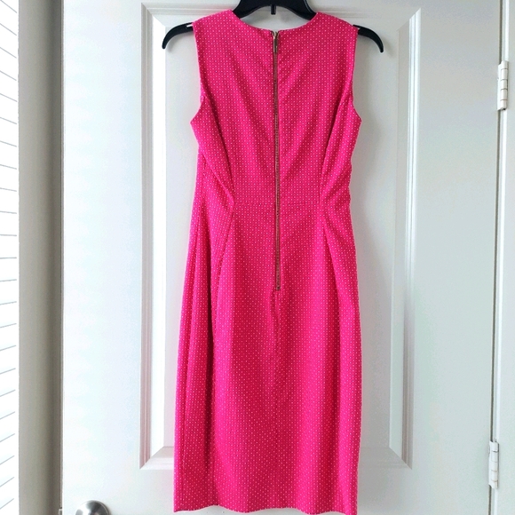 Calvin Klein Pink Polka Dot Princess Seam Dress - Picture 4 of 7